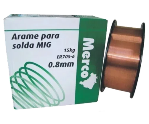 Arame Mig 0.8mm Capa-Capa 15kg ER-70S6 Merco Nobre