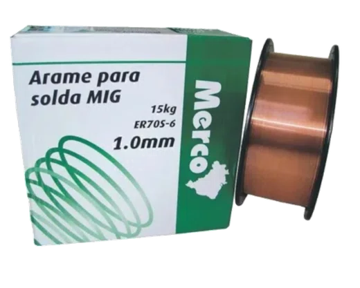 Arame Mig 1.0mm Capa-Capa 15kg ER-70S6 Merco Nobre