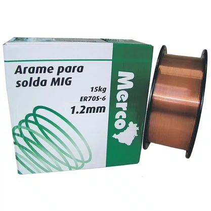 Arame Mig 1.2mm Capa-Capa 15kg ER-70S6 Merco Nobre