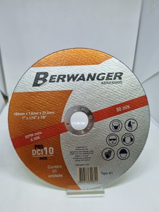 Disco de Corte Inox 7" x 1.6mm x 7/8 DCI 10 PRO Berwanger