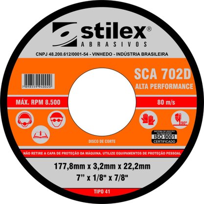 Disco de corte 7 X 3.2 X 7/8 SCA 702 Stilex