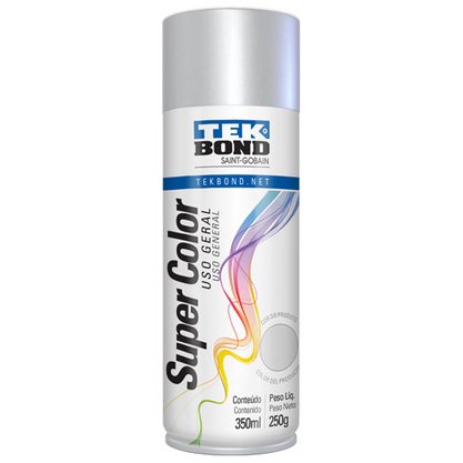 Tinta Spray Super Color Aluminio 350 ML Tekbond