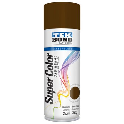 Tinta Spray Super Color Marrom 350 ML Tekbond